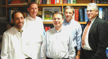 Das Organisationsteam: Dr. Ahmad Boseila M.D. (ET), PD Dr. med. Andreas Granetzny, Dr. Johannes Selbach, Dr. Klaus Quabeck, Dr. Volker Rausch (von links)</